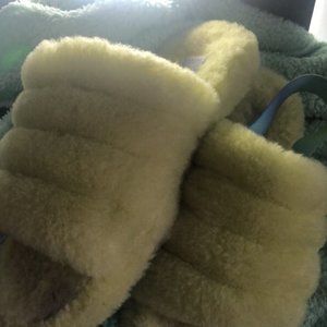 Neon fluff yeah UGGS (rainbow straps)